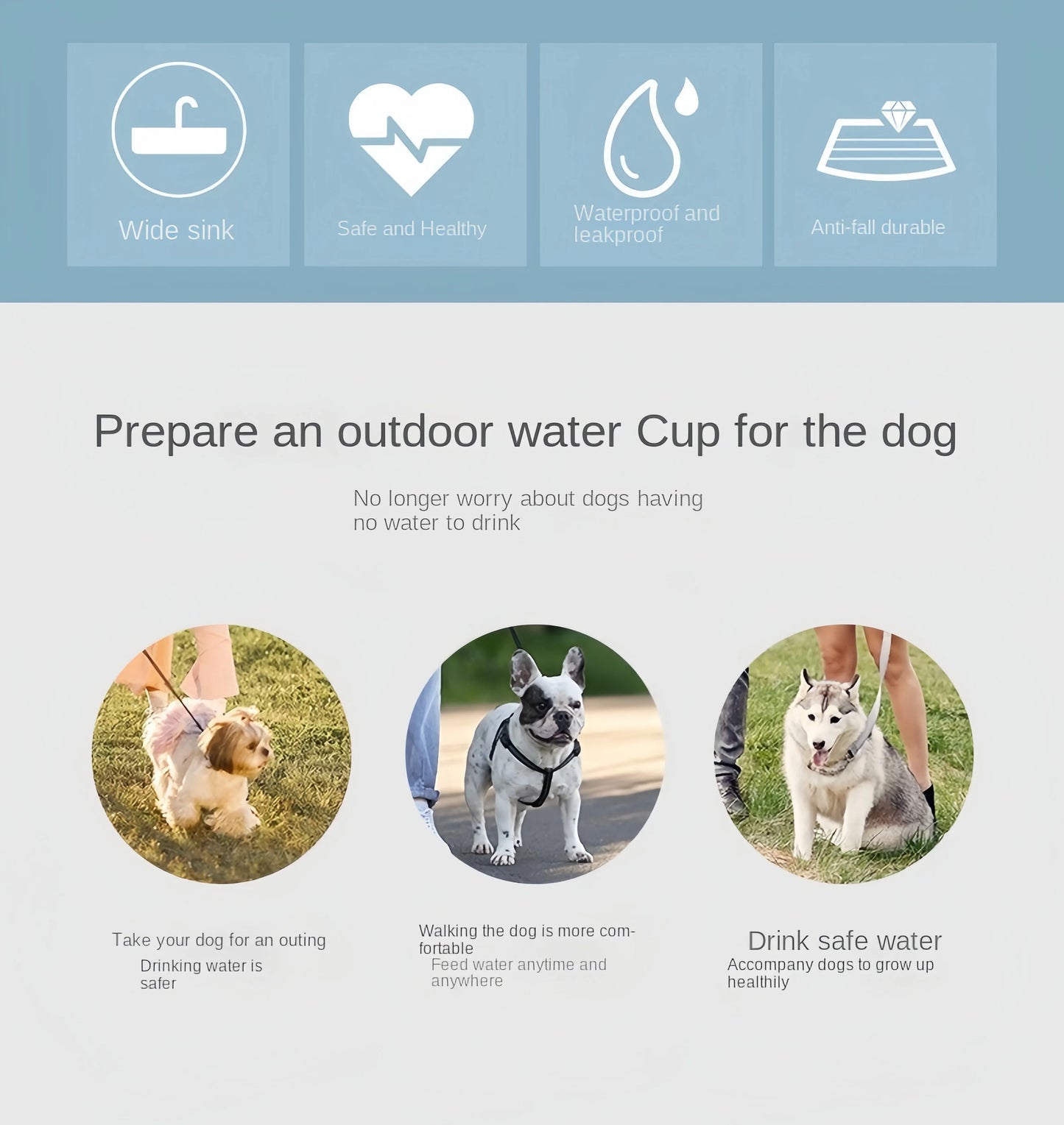 Portable Pet Food & Water Bottle