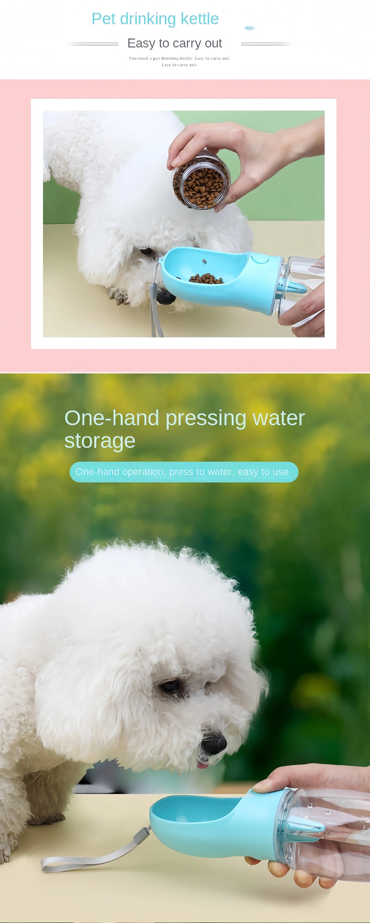 Portable Pet Food & Water Bottle