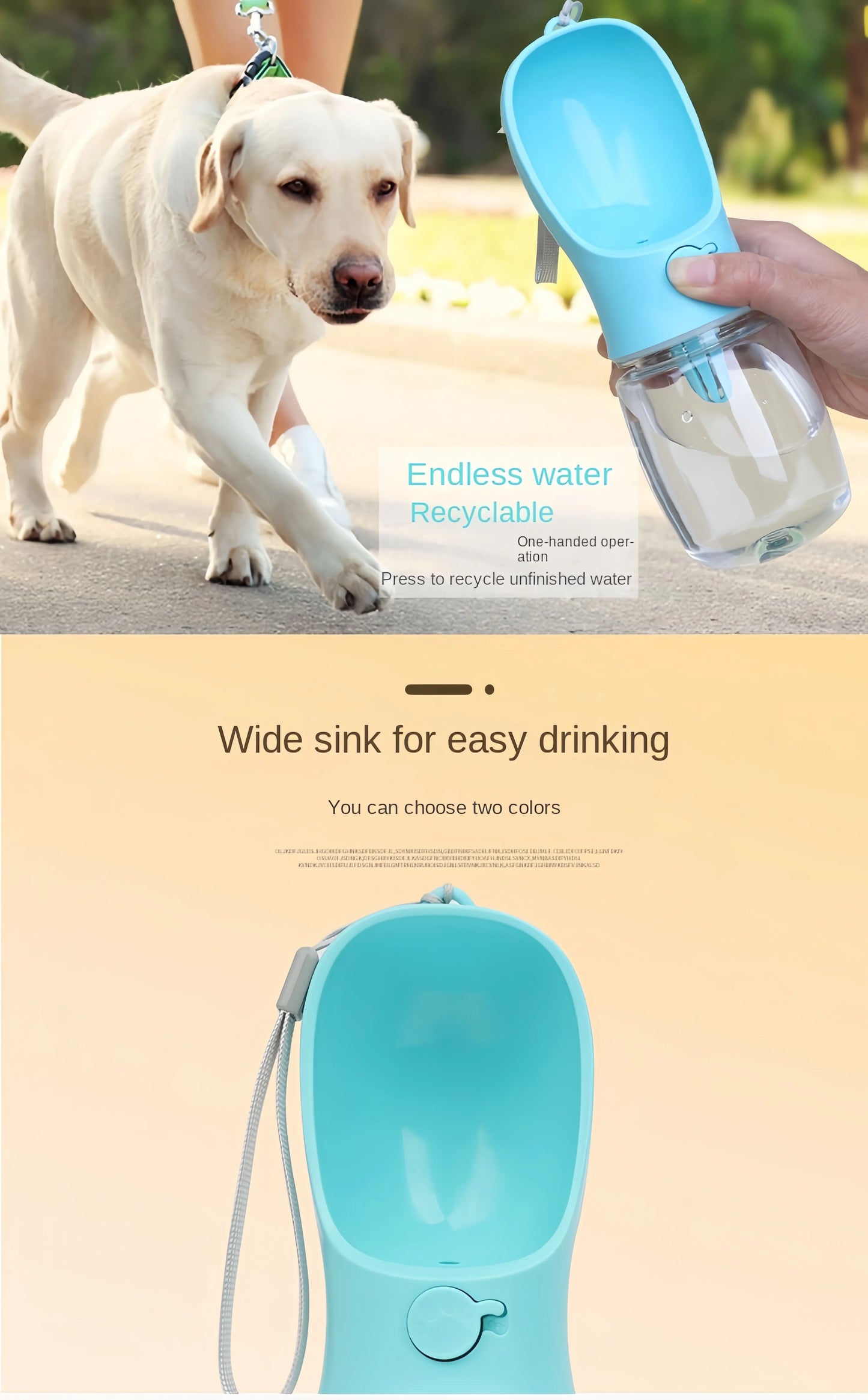 Portable Pet Food & Water Bottle