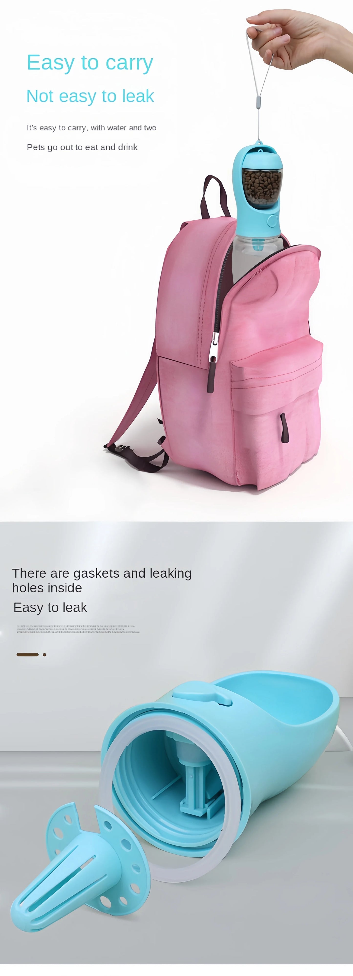 Portable Pet Food & Water Bottle